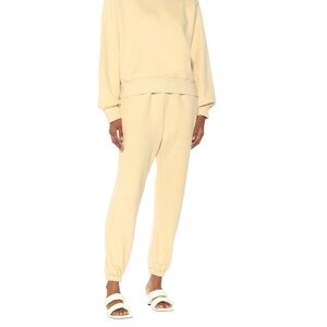 THE FRANKIE SHOP yellow cotton sweatpants, size small